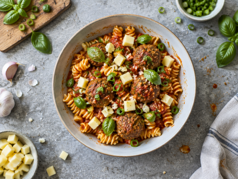 Spirelli met gehaktballetjes