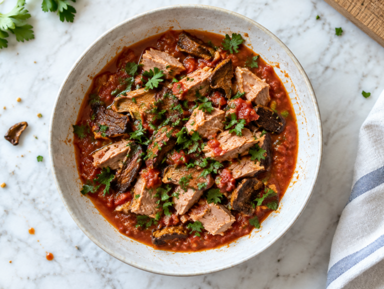 Sugo con tonno e funghi