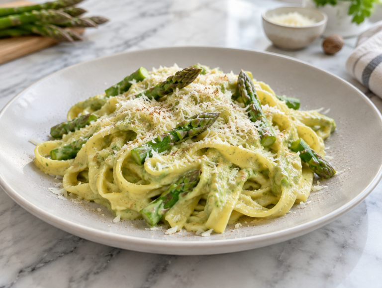 Tagliatelle met aspergesaus