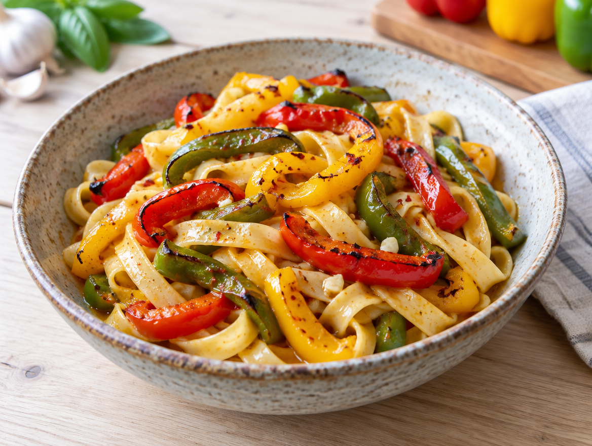 Tagliatelle met paprika