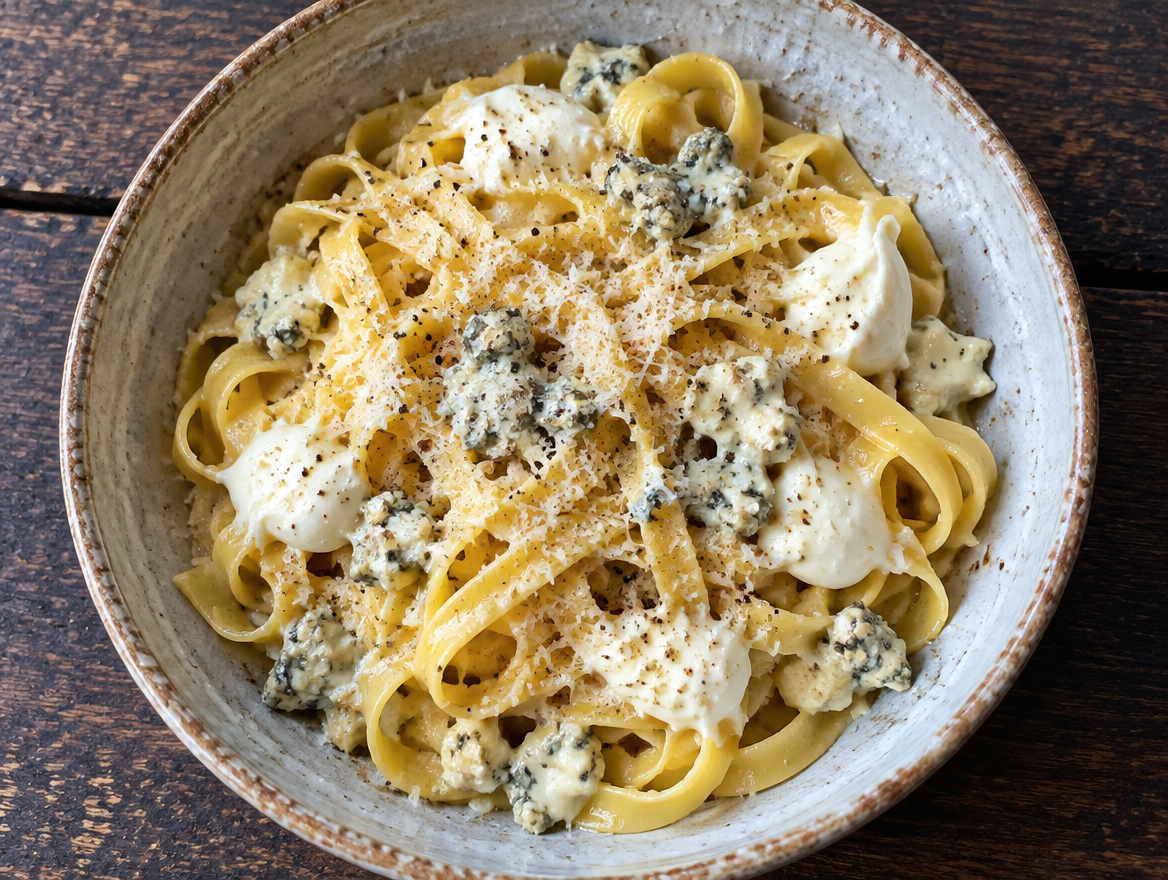Tagliatelle met Italiaanse kazen