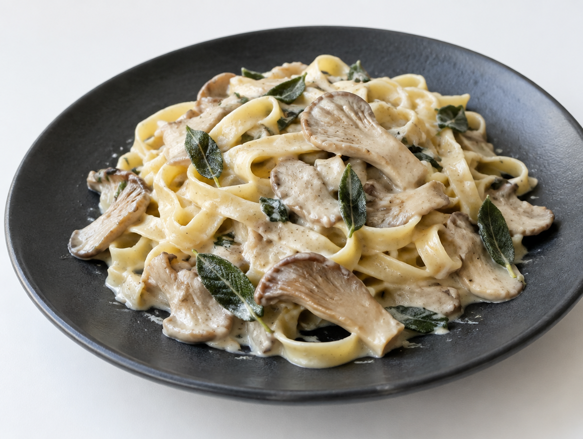 Tagliatelle met oesterzwammen