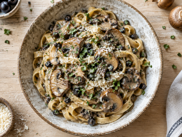 Tagliatelle met olijvensaus
