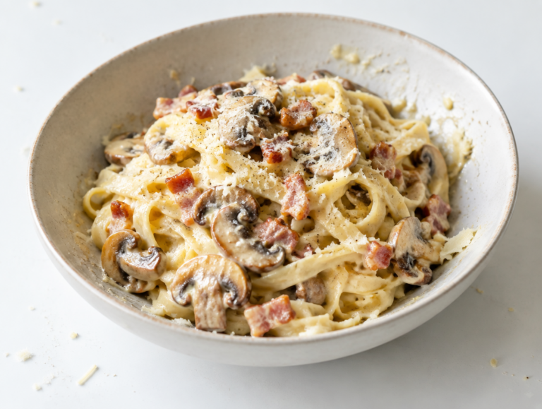 Tagliatelle met pancetta