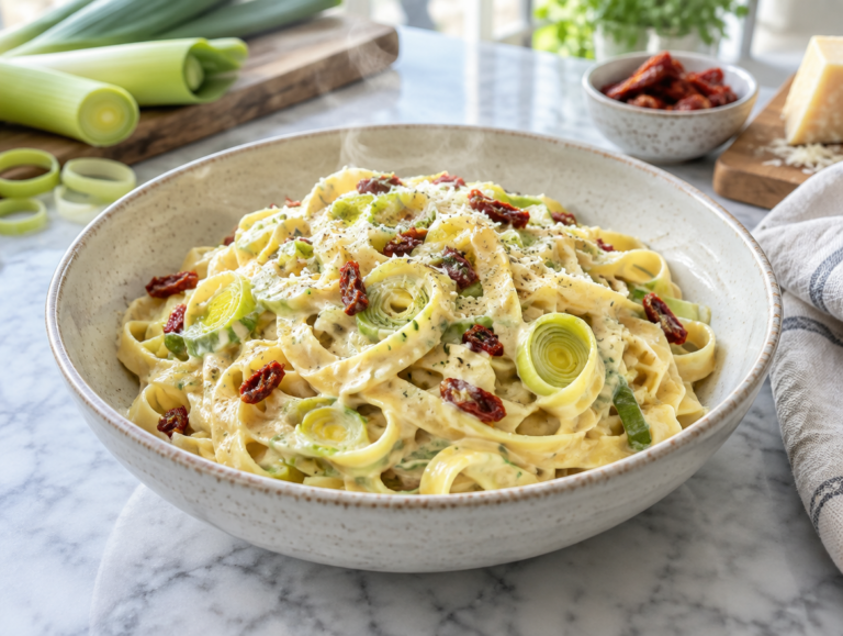 Tagliatelle met prei