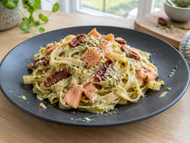 Tagliatelle met zalmroomsaus