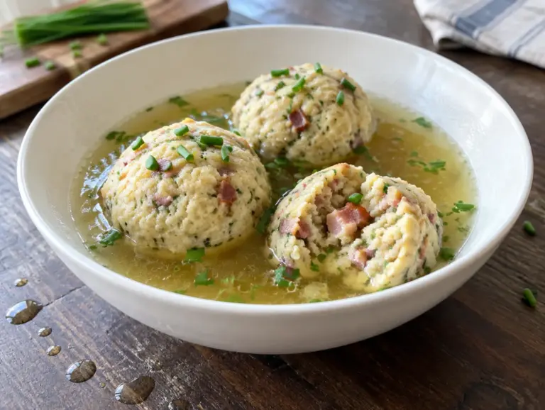 Canederli met speck in bouillon