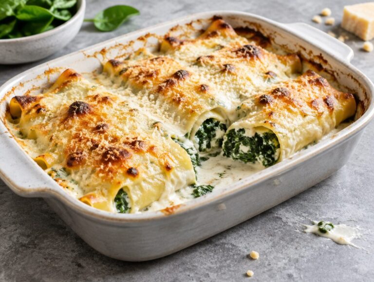 Cannelloni met ricotta-spinazievulling