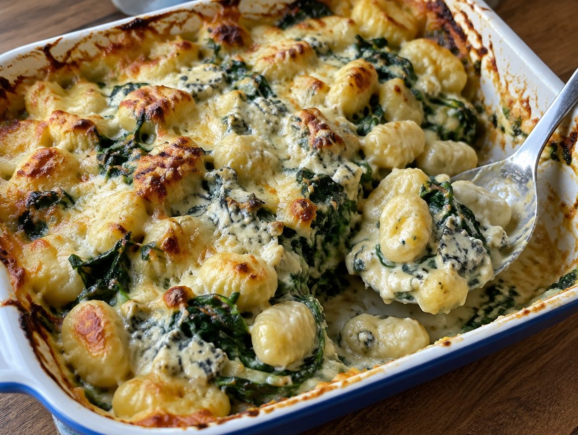 gnocchi ovenschotel met spinazie en gorgonzola