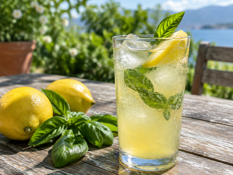 Basilicum limoncello fizz: fris, groen en zuurzoet