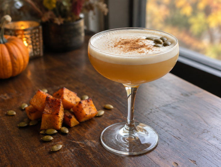 Pompoen amaretto sour: een sour voor de herfst