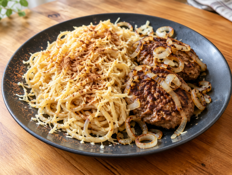 Spaghetti met karbonade en kaneel