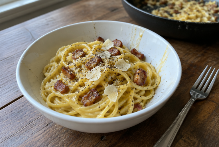 Carbonara saus maken: zonder room en zonder roerei