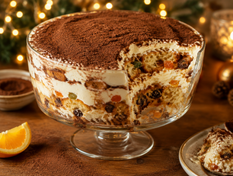 Panettone-tiramisu met sinaasappel