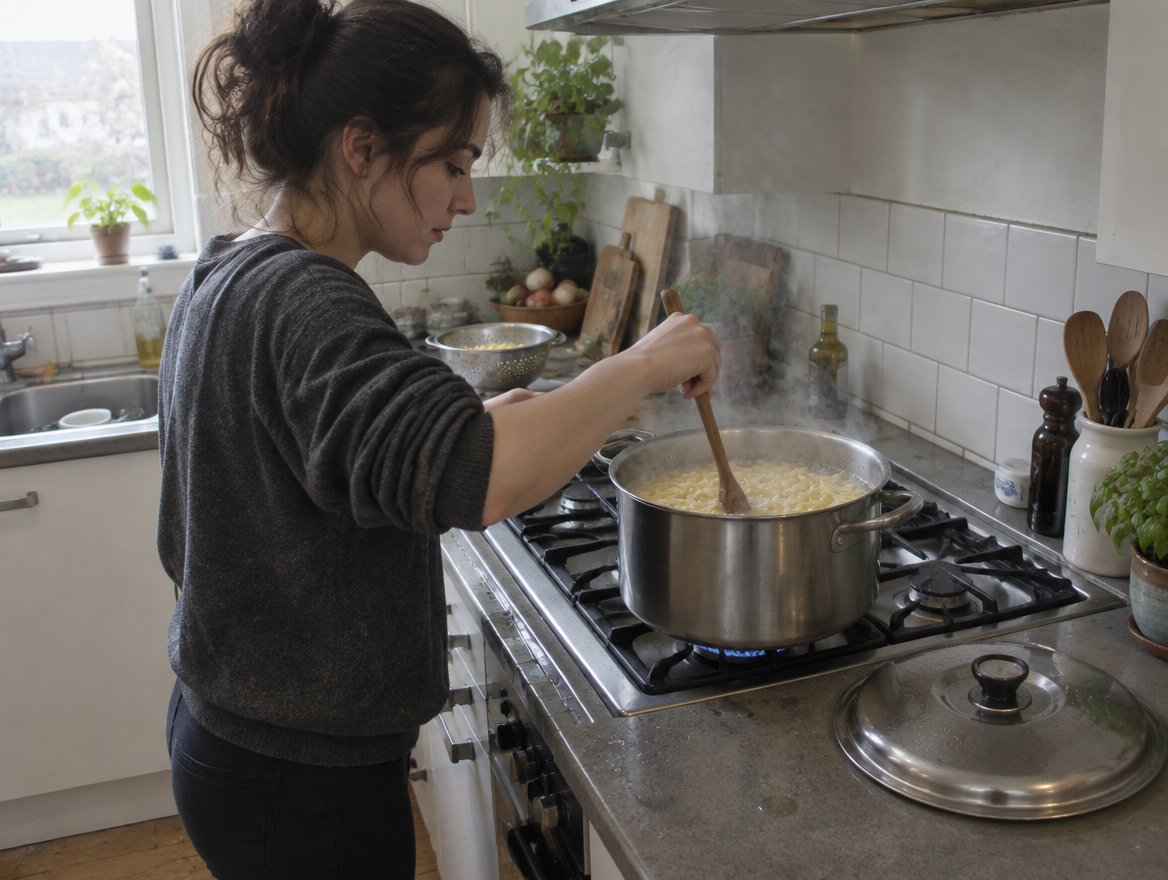 Gebruik geen deksel tijdens het koken