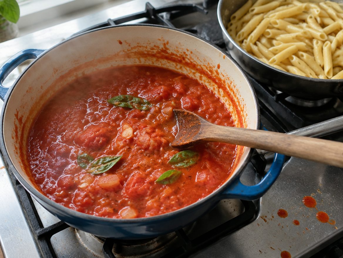 pastasaus zelf maken: basis tomatensaus in 30 minuten
