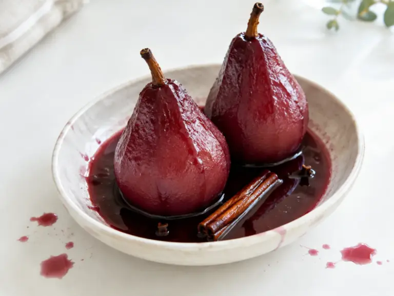 Peren in rode wijn met kruidnagel en sinaasappel