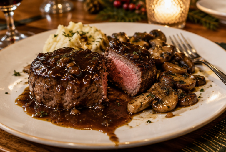 Rundertournedos met marsalasaus