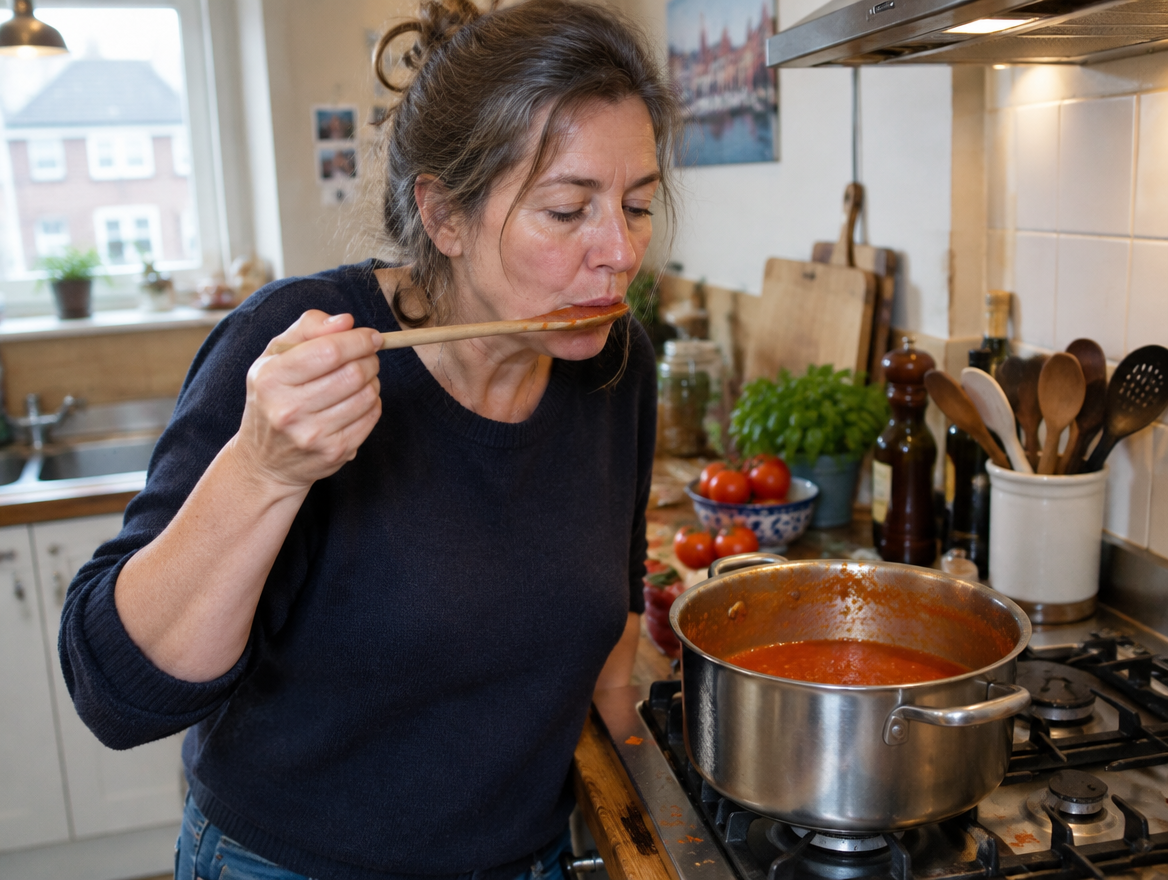 Proef tijdens het koken