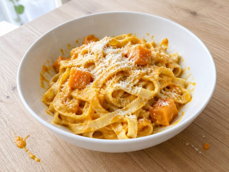 Tagliatelle met pompoensaus