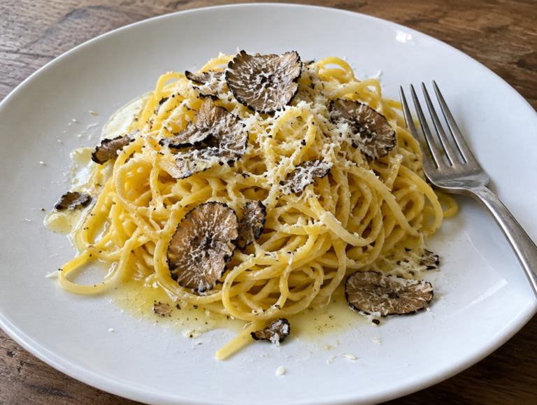 Tagliolini met zwarte truffel en boter