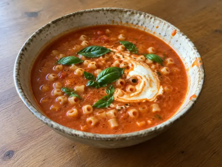 Tomatensoep maken met verse tomaten en kleine pasta