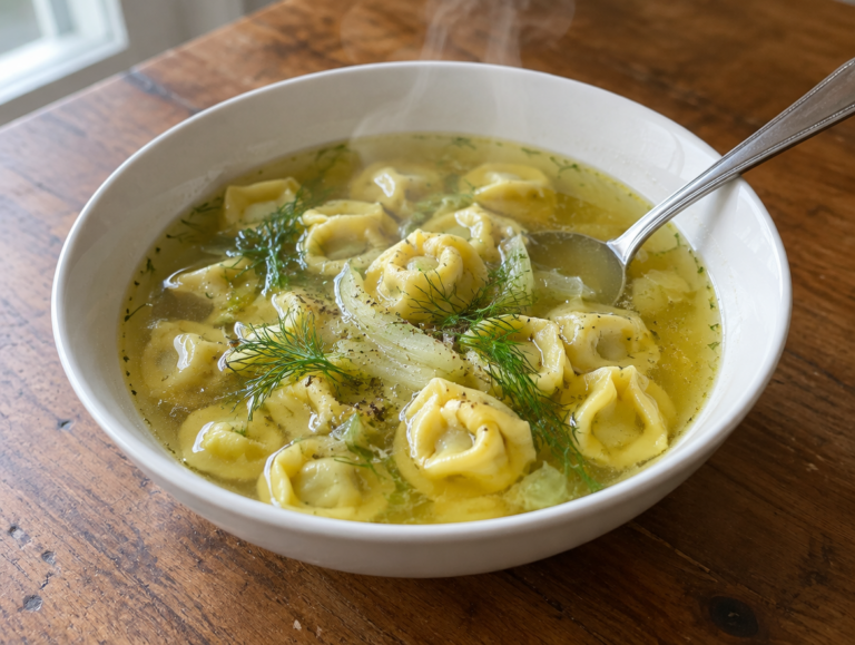 Tortellini in brodo met venkelbouillon