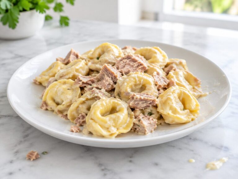 Tortellini met tonijnsaus