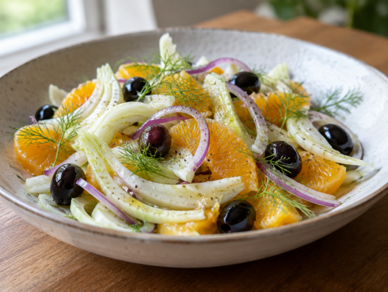 Salade van venkel en sinaasappel