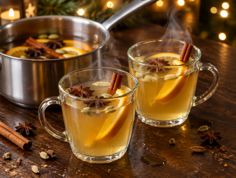 Vin brulé bianco met kardemom en sinaasappel